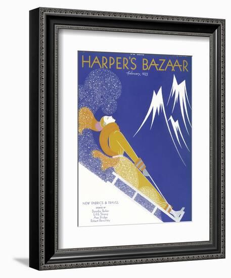 Harper's Bazaar, February 1933-null-Framed Premium Giclee Print