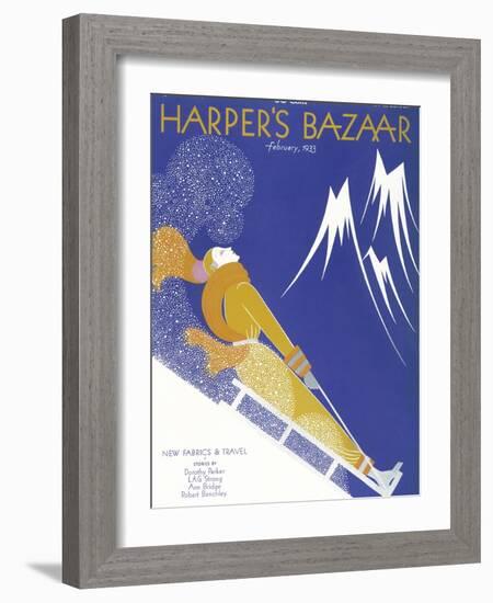Harper's Bazaar, February 1933-null-Framed Art Print