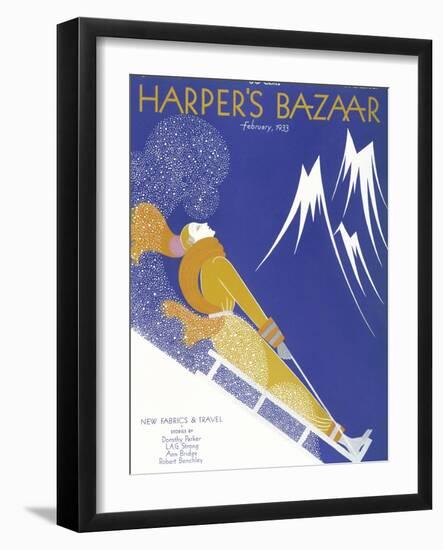 Harper's Bazaar, February 1933-null-Framed Art Print