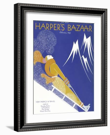 Harper's Bazaar, February 1933-null-Framed Art Print