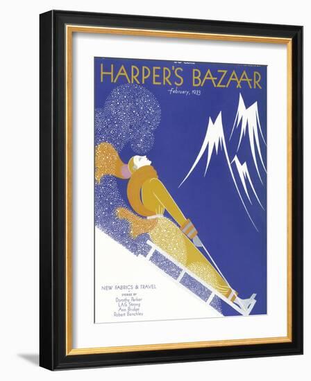 Harper's Bazaar, February 1933-null-Framed Art Print