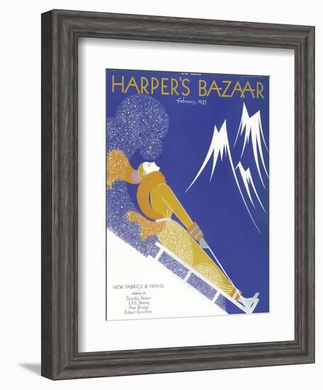 Harper's Bazaar, February 1933-null-Framed Art Print