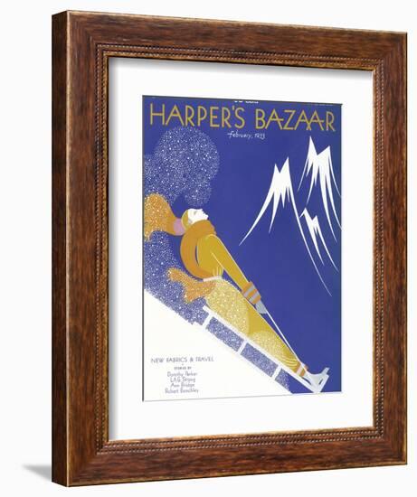 Harper's Bazaar, February 1933-null-Framed Art Print