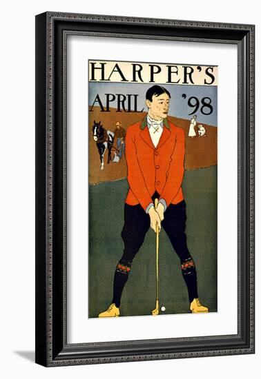 Harper's Bazaar, Golfer-null-Framed Giclee Print