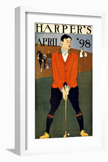 Harper's Bazaar, Golfer-null-Framed Giclee Print