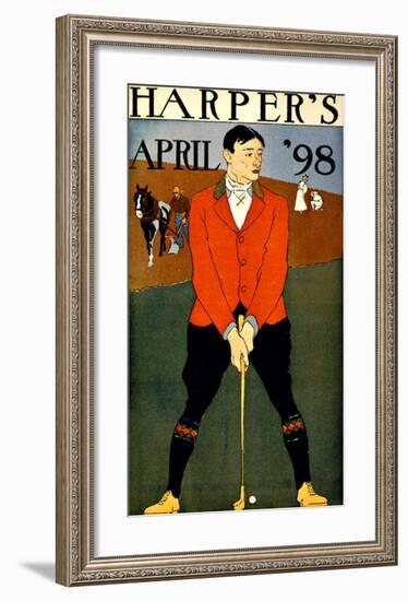 Harper's Bazaar, Golfer-null-Framed Giclee Print