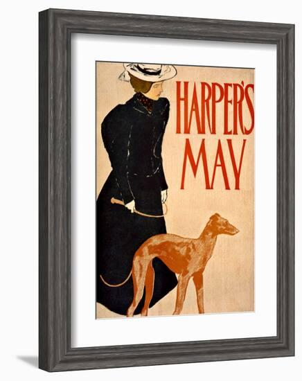 Harper's Bazaar, Greyhound-Edward Penfield-Framed Giclee Print