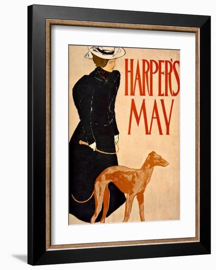 Harper's Bazaar, Greyhound-Edward Penfield-Framed Giclee Print