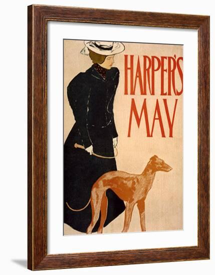 Harper's Bazaar, Greyhound-Edward Penfield-Framed Giclee Print