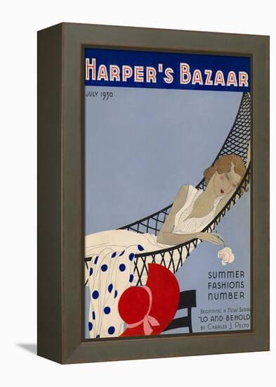 Harper's Bazaar, July 1930-null-Framed Stretched Canvas