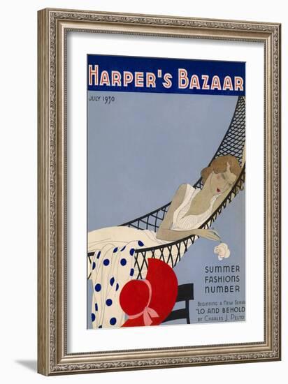 Harper's Bazaar, July 1930-null-Framed Art Print