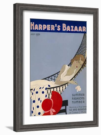 Harper's Bazaar, July 1930--Framed Art Print