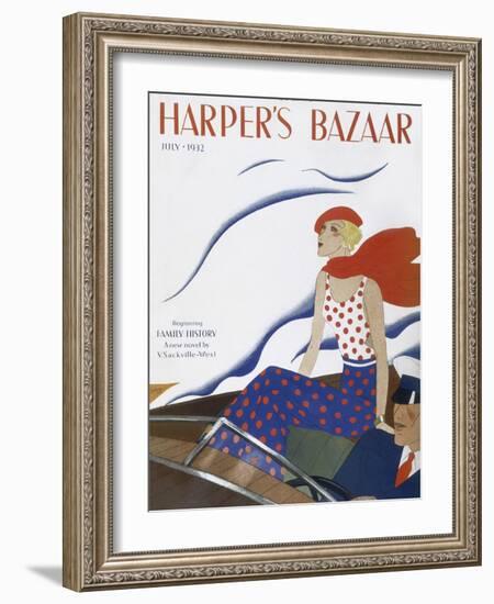 Harper's Bazaar, July 1932-null-Framed Art Print