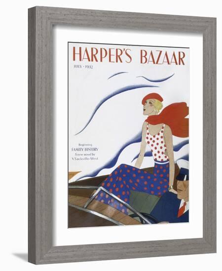 Harper's Bazaar, July 1932-null-Framed Art Print