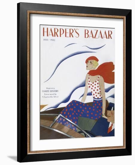 Harper's Bazaar, July 1932-null-Framed Art Print