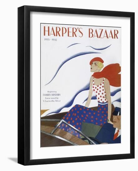 Harper's Bazaar, July 1932-null-Framed Art Print