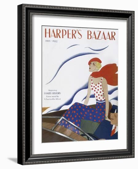 Harper's Bazaar, July 1932-null-Framed Art Print