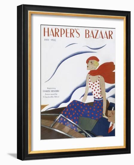 Harper's Bazaar, July 1932-null-Framed Art Print