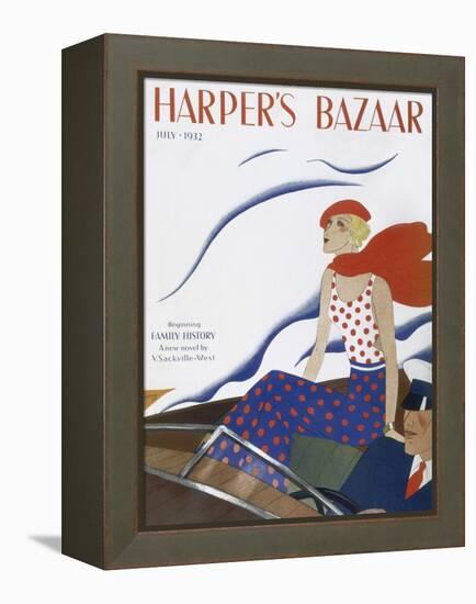 Harper's Bazaar, July 1932-null-Framed Stretched Canvas