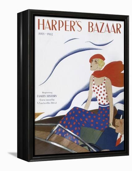 Harper's Bazaar, July 1932-null-Framed Stretched Canvas