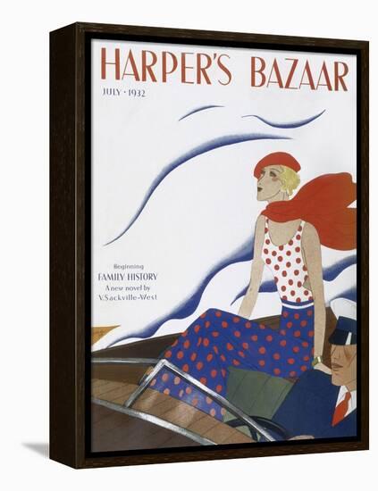 Harper's Bazaar, July 1932-null-Framed Stretched Canvas