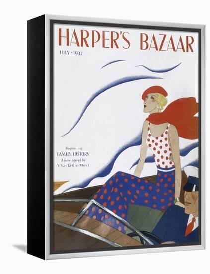 Harper's Bazaar, July 1932-null-Framed Stretched Canvas