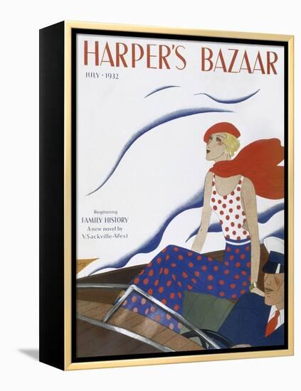 Harper's Bazaar, July 1932-null-Framed Stretched Canvas