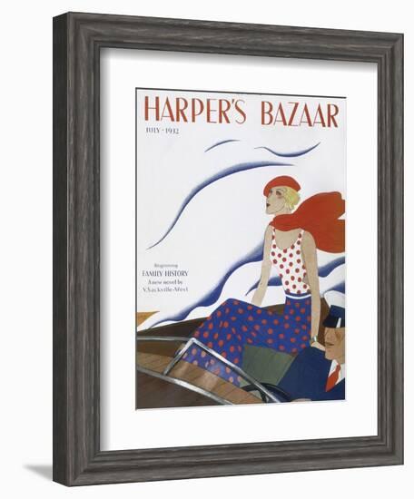 Harper's Bazaar, July 1932-null-Framed Art Print