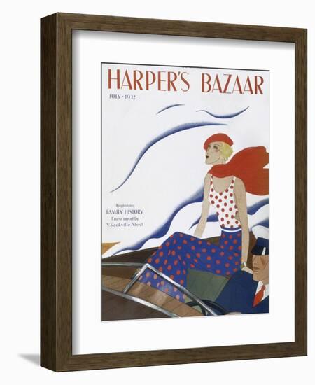 Harper's Bazaar, July 1932-null-Framed Art Print