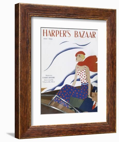 Harper's Bazaar, July 1932-null-Framed Art Print