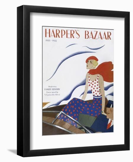 Harper's Bazaar, July 1932-null-Framed Art Print