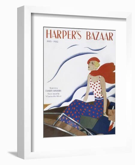 Harper's Bazaar, July 1932-null-Framed Art Print