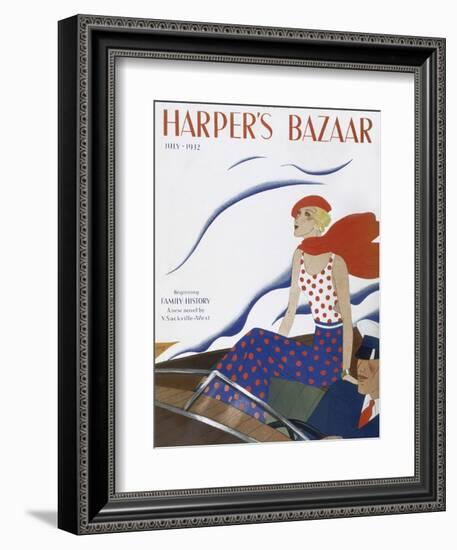 Harper's Bazaar, July 1932-null-Framed Art Print