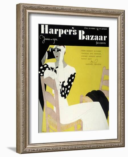 Harper's Bazaar, June 1932-null-Framed Art Print