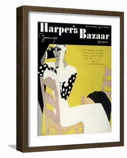 Harper's Bazaar, June 1932-null-Framed Art Print