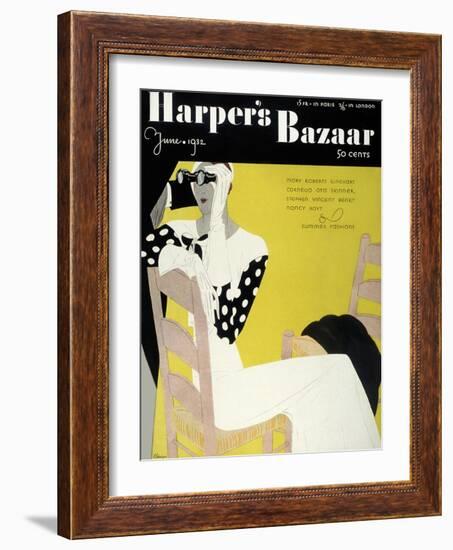 Harper's Bazaar, June 1932-null-Framed Art Print