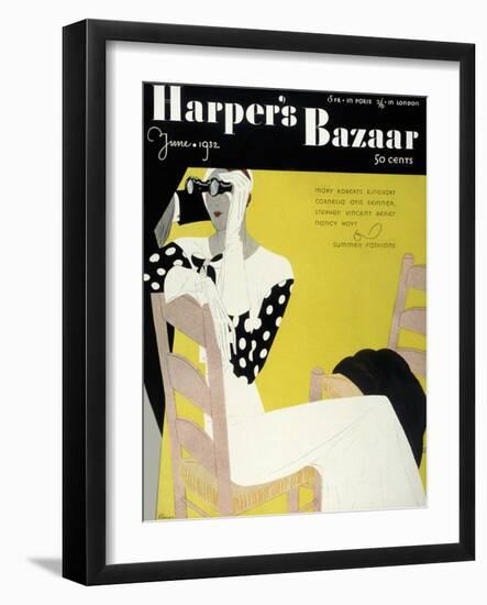 Harper's Bazaar, June 1932-null-Framed Art Print