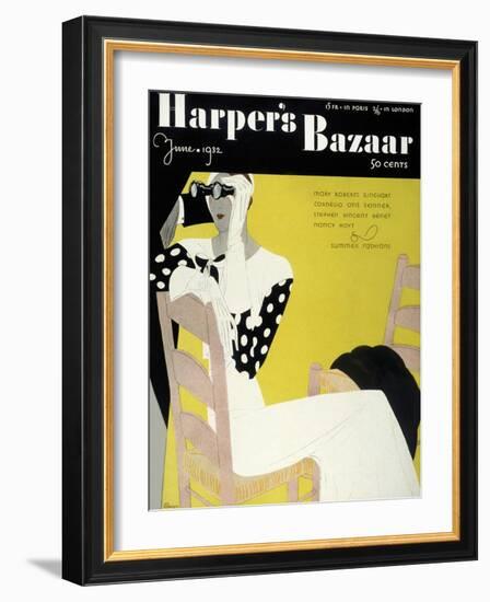 Harper's Bazaar, June 1932-null-Framed Art Print