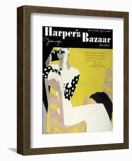 Harper's Bazaar, June 1932-null-Framed Art Print