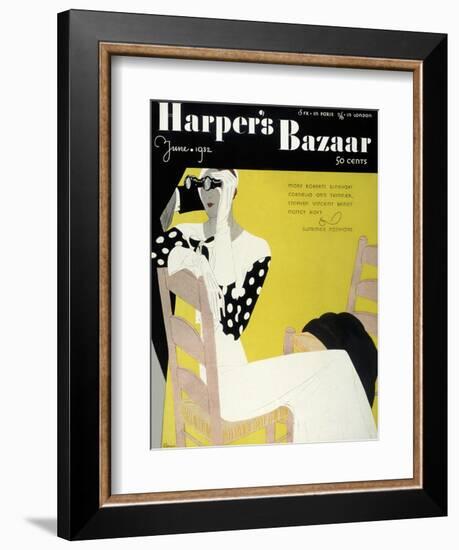 Harper's Bazaar, June 1932-null-Framed Art Print