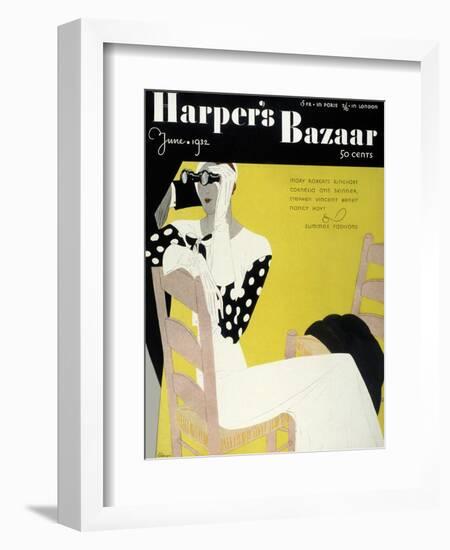 Harper's Bazaar, June 1932-null-Framed Art Print