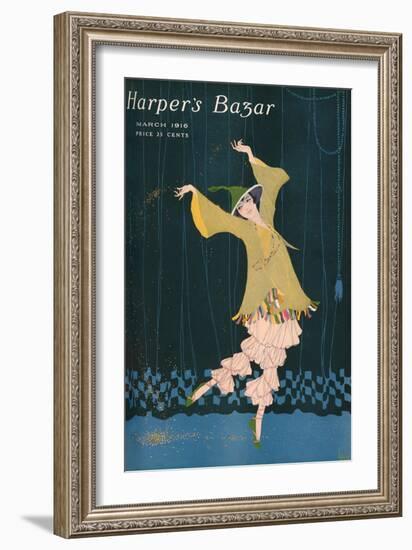 Harper's Bazaar, March 1916-null-Framed Art Print