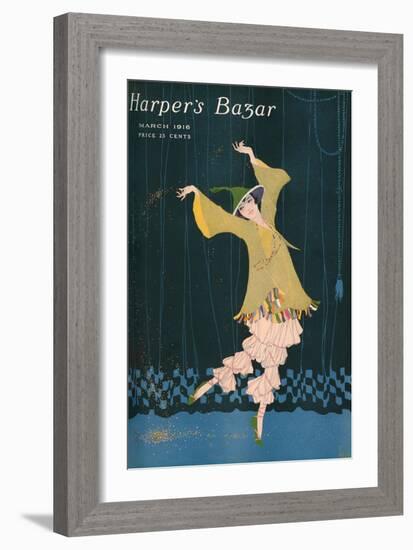 Harper's Bazaar, March 1916-null-Framed Art Print