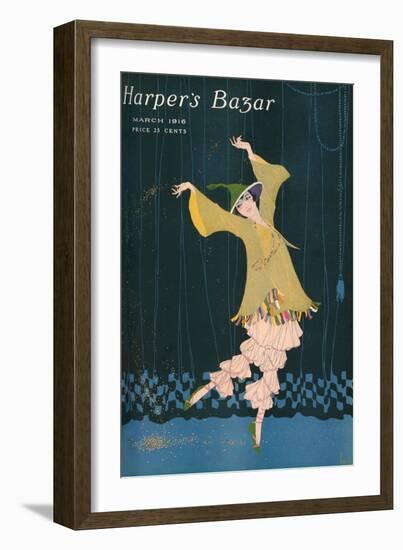 Harper's Bazaar, March 1916-null-Framed Art Print