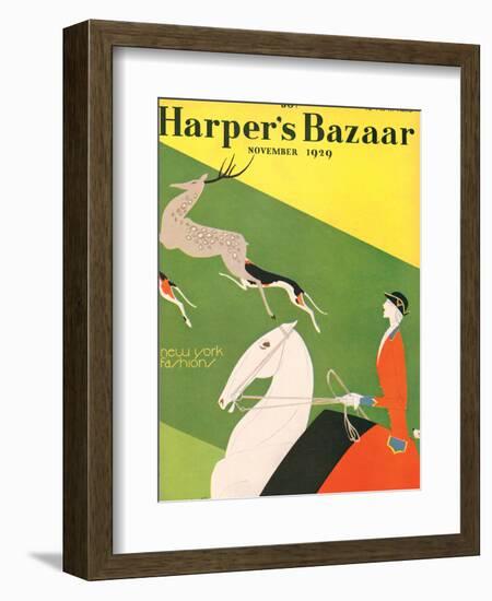 Harper's Bazaar, November 1929-null-Framed Premium Giclee Print