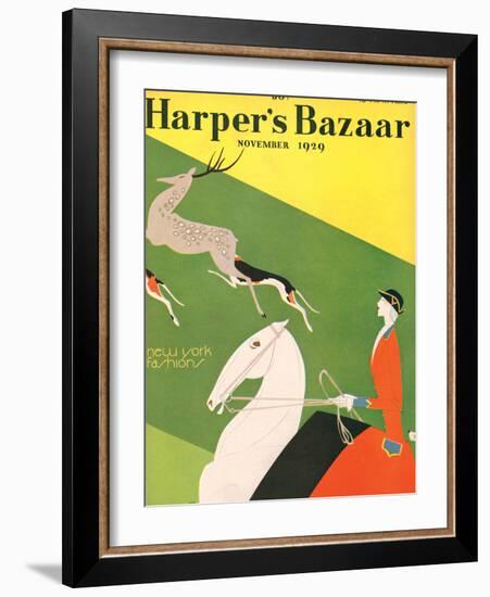 Harper's Bazaar, November 1929-null-Framed Art Print