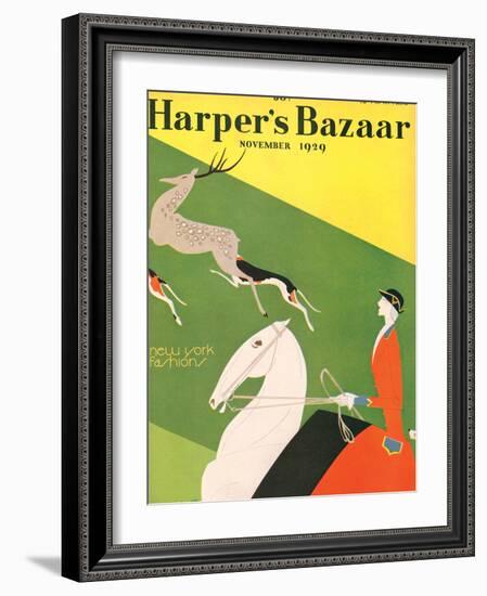 Harper's Bazaar, November 1929-null-Framed Art Print