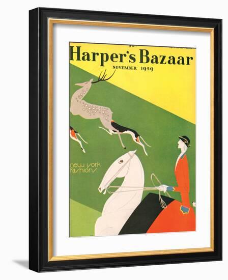 Harper's Bazaar, November 1929-null-Framed Art Print