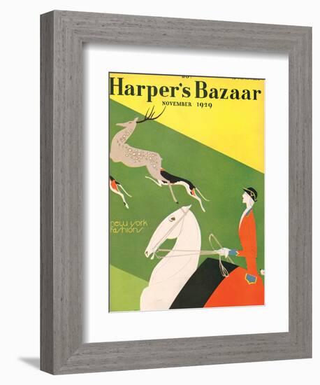 Harper's Bazaar, November 1929-null-Framed Art Print