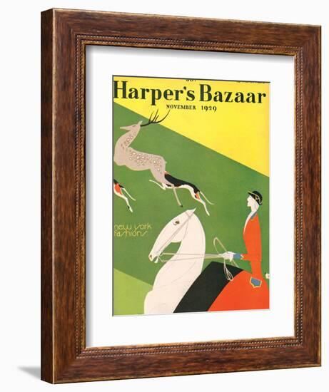 Harper's Bazaar, November 1929-null-Framed Art Print